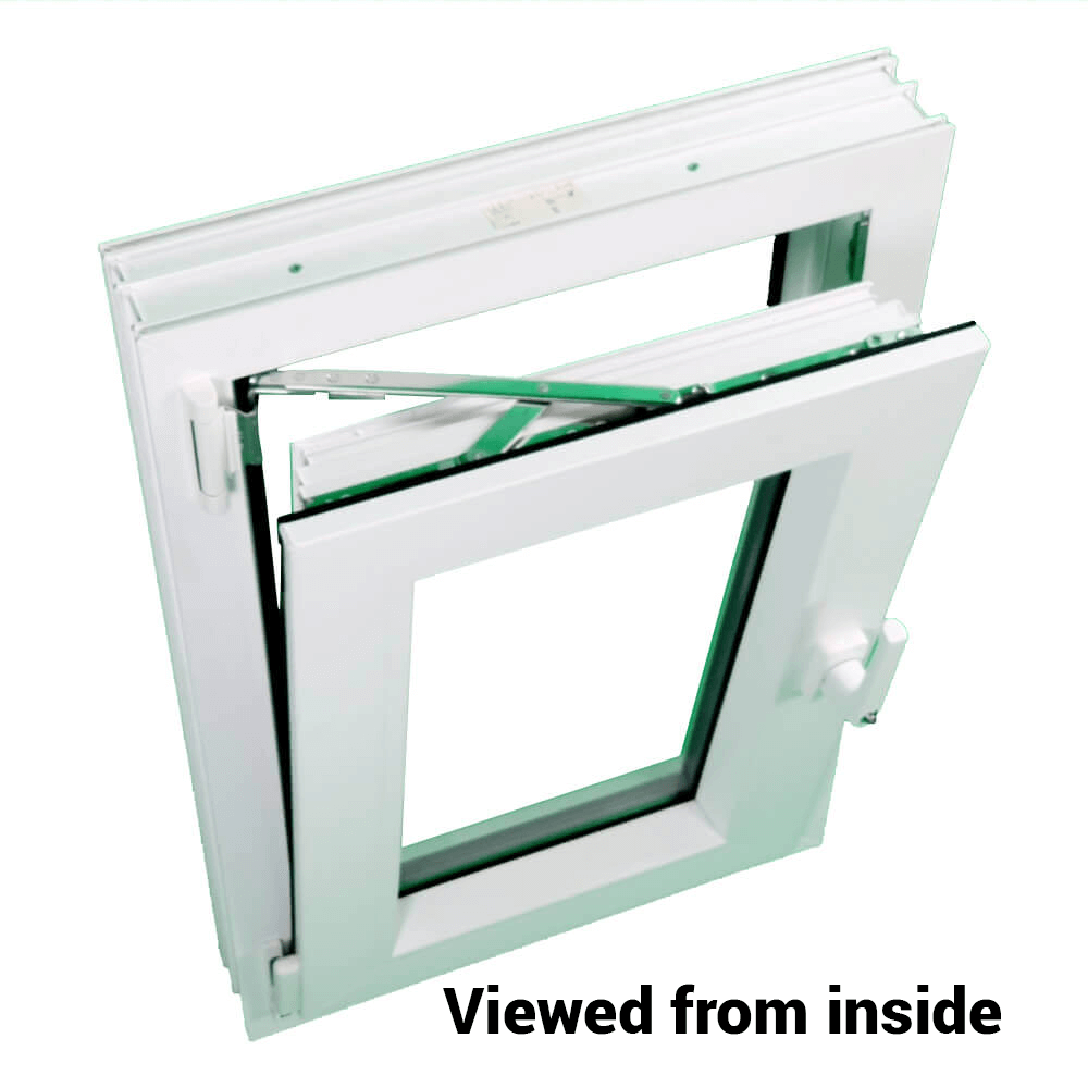 uPVC Tilt and Turn Double Glazed Window Frame and Glass 70mm UK 2 Gasket Seal - 610 x 1160 mm