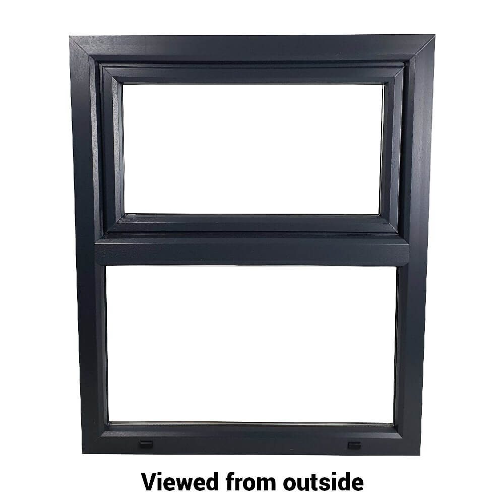 Cadru de fereastră cu geam dublu cu geam dublu din uPVC, 70 mm UK 2 garnituri de etanșare - interior alb exterior antracit