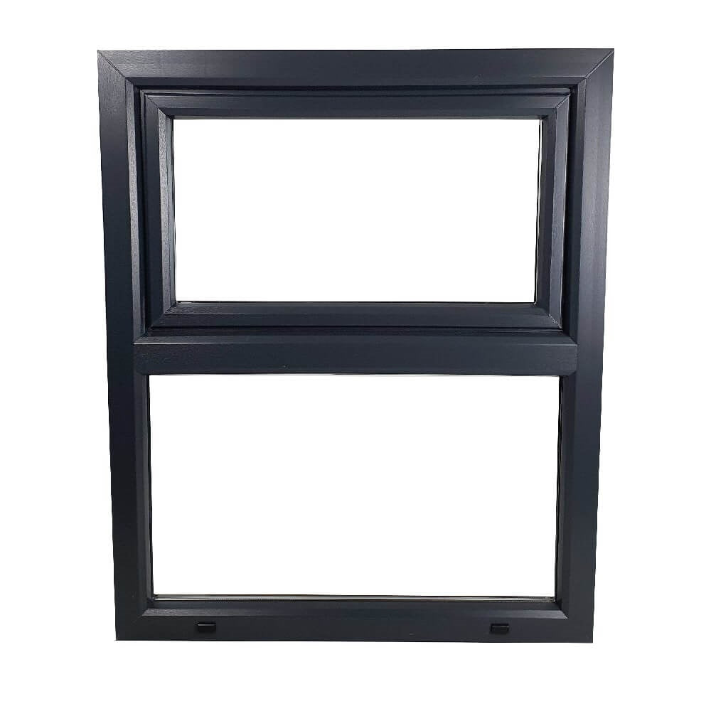 uPVC Top Hung Double Glazed Window Frame and Glass 70mm UK 2 Gasket Seal - Inside White Outside Anthracite