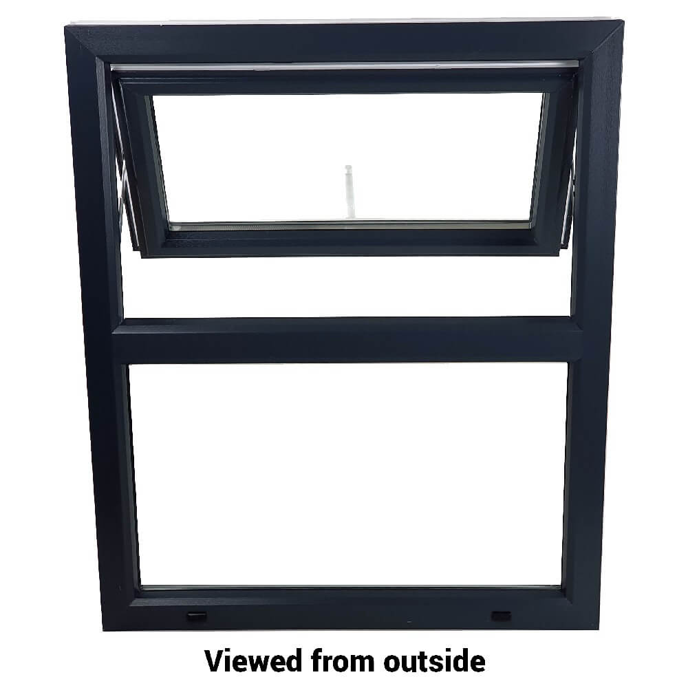 Cadru de fereastră cu geam dublu cu geam dublu din uPVC, 70 mm UK 2 garnituri de etanșare - interior alb exterior antracit