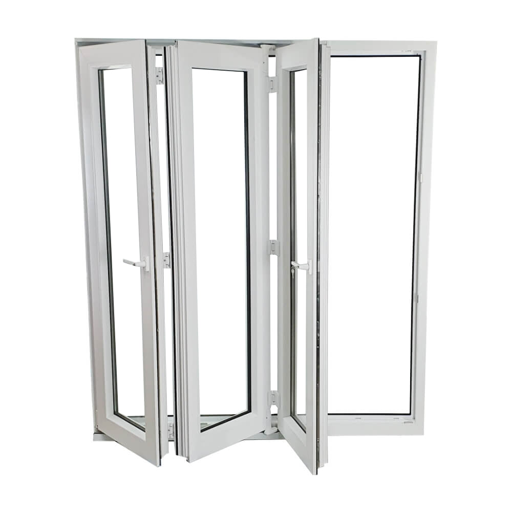 UPVC Białe Bi Składane Drzwi Prawe Zawieszane - (3 Drzwi)