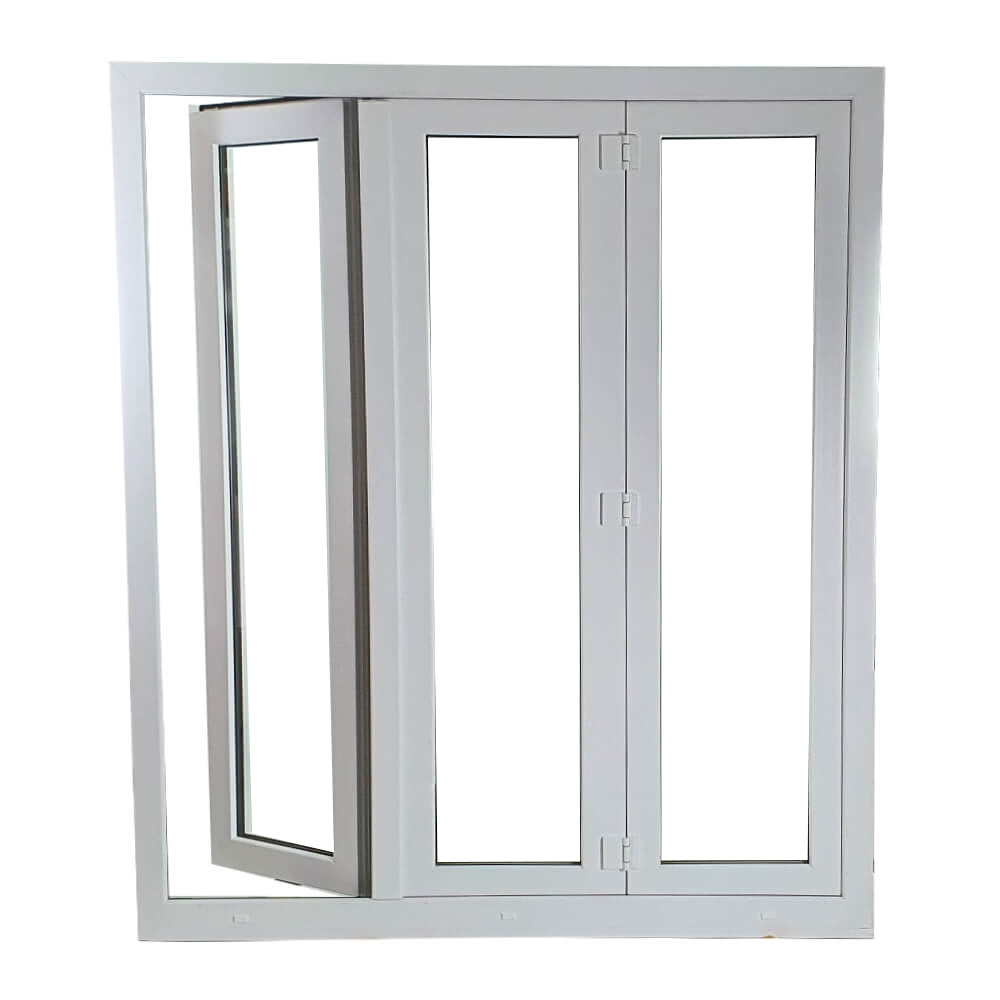 UPVC Białe Bi Składane Drzwi Prawe Zawieszane - (3 Drzwi)