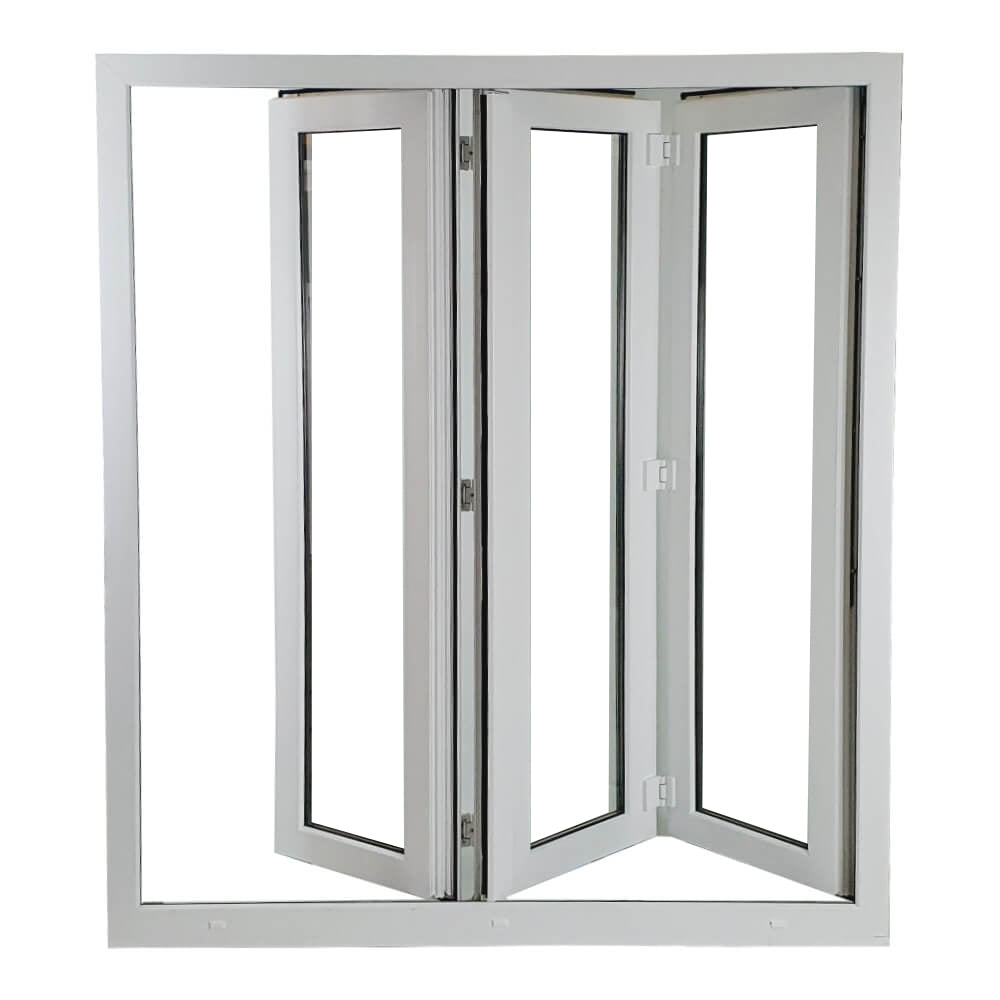 UPVC Białe Bi Składane Drzwi Prawe Zawieszane - (3 Drzwi)