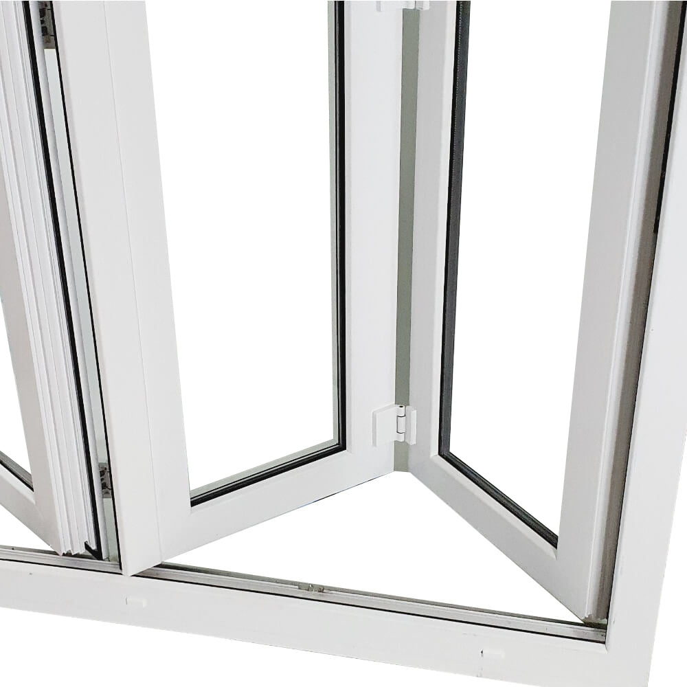 UPVC Białe Bi Składane Drzwi Prawe Zawieszane - (3 Drzwi)