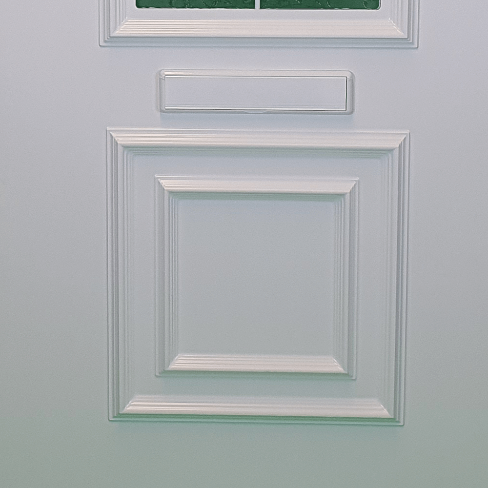 uPVC White Full Door Panel 24mm 870mm x 1970mm - Celosia (BAU 10-1)