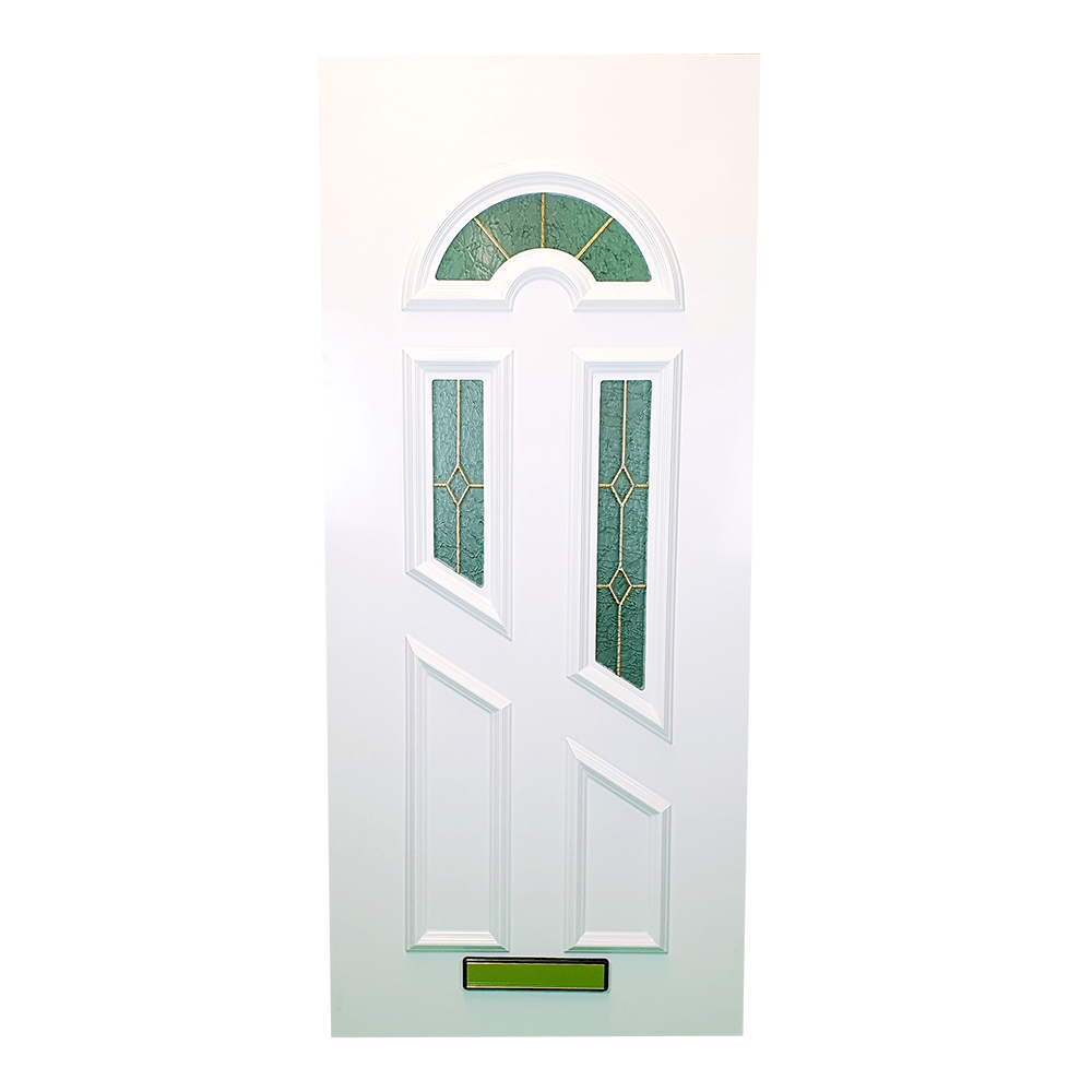 uPVC White Full Door Panel 24mm 870mm x 1970mm - Crispula (BAU 17-3)