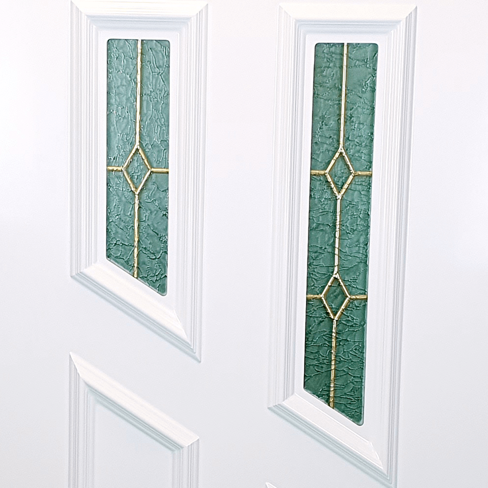 uPVC White Full Door Panel 24mm 870mm x 1970mm - Crispula (BAU 17-3)