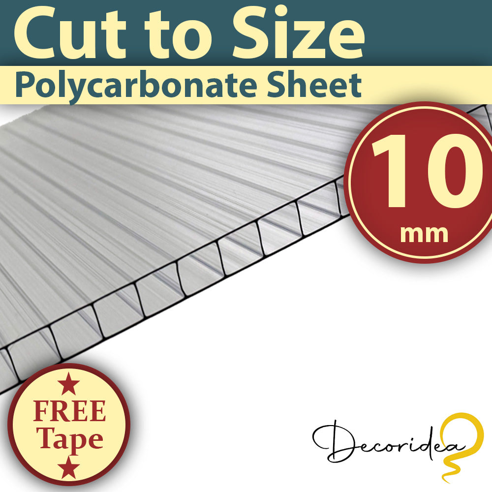 10mm Clear Polycarbonate Roofing Sheet - Cut To Your Size