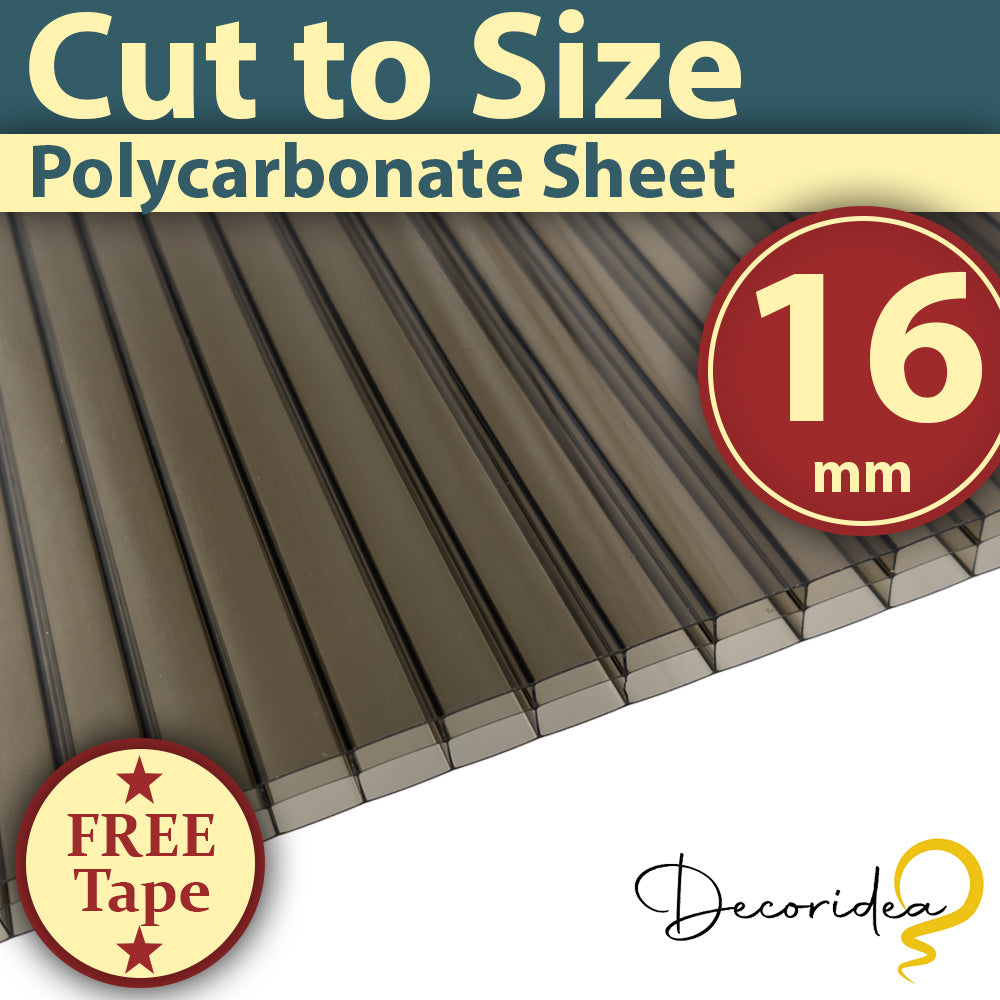 16mm Bronze Polycarbonate Roofing Sheet - Cut to Your Size