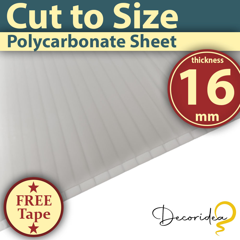 16mm Opal White Polycarbonate Roofing Sheet - Cut to Your Size