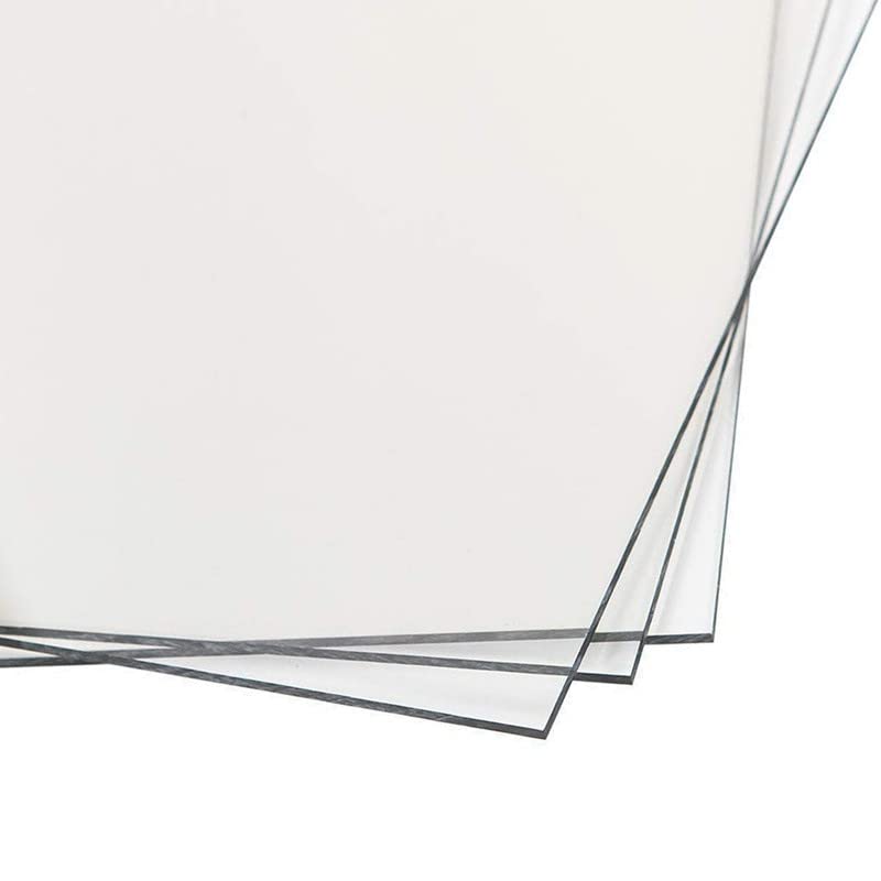 1.5mm Polycarbonate Solid Clear Sheet Double Sided UV Protection Cut to Size