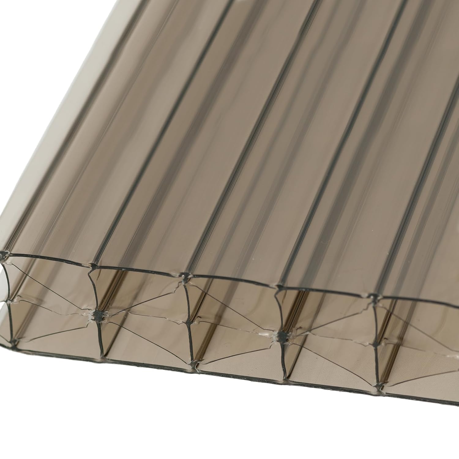 25mm Bronze Polycarbonate Roofing Sheet 10 Year Warranty UV Protection Cut to Your Size