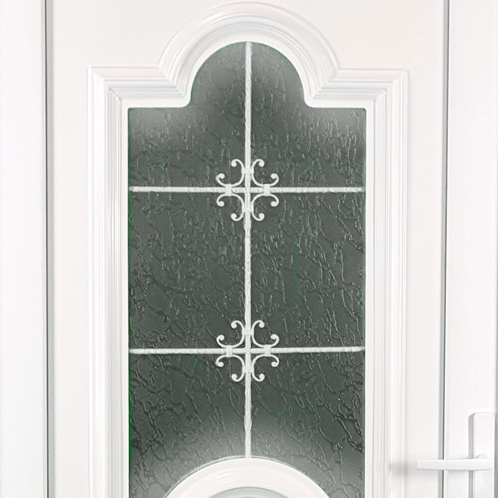 UPVC Biały, wstępnie zawieszony, pełny zestaw drzwi przednich 24 mm, lewy, zawieszany - (BAU 5-2 biały) 