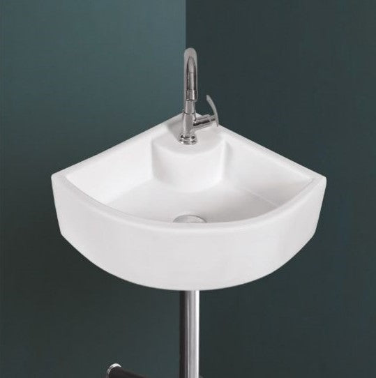 CORNIA Quarter Circle Corner Wall Hung Basin 525x440