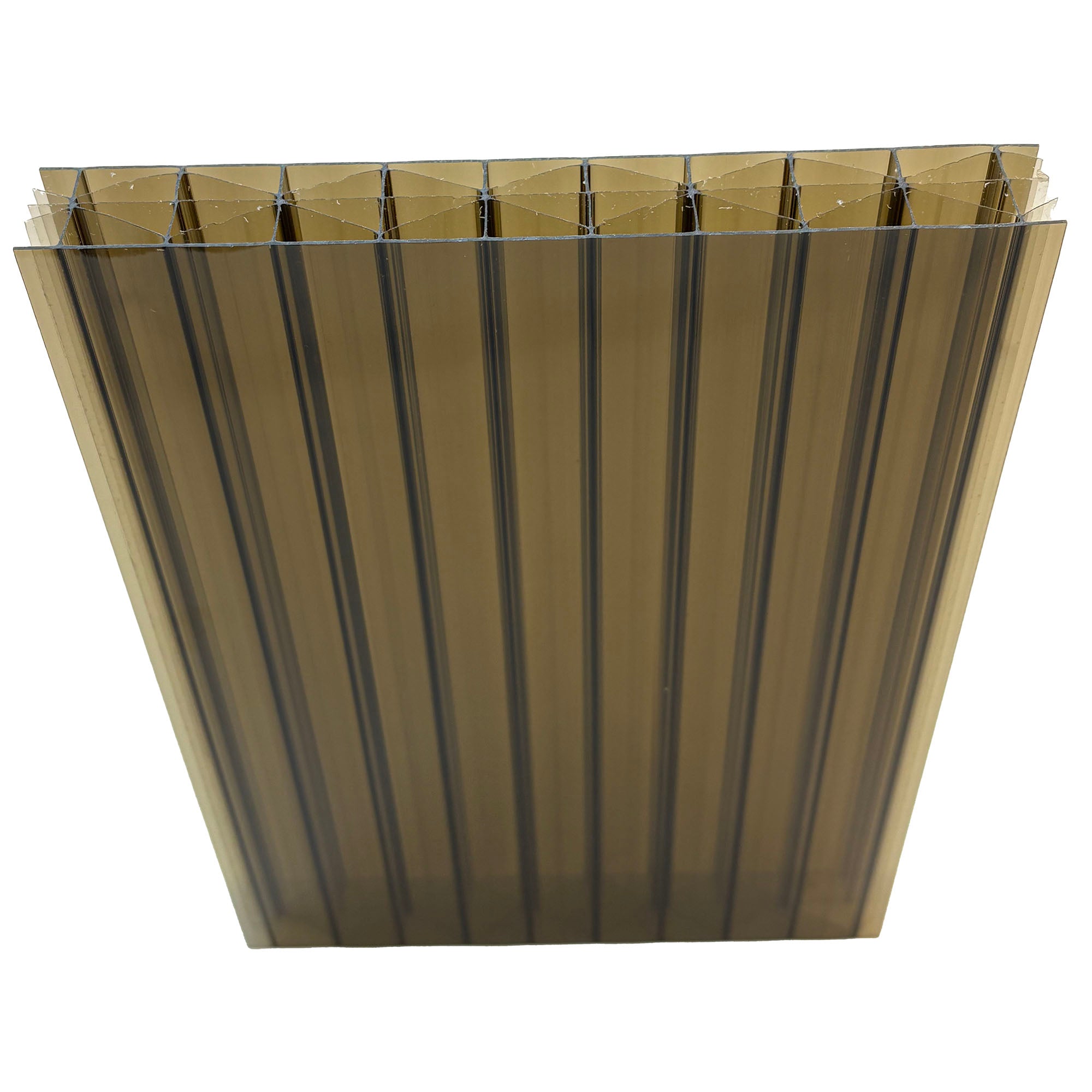 25mm Bronze Polycarbonate Roofing Sheet 10 Year Warranty UV Protection Various Ready Size