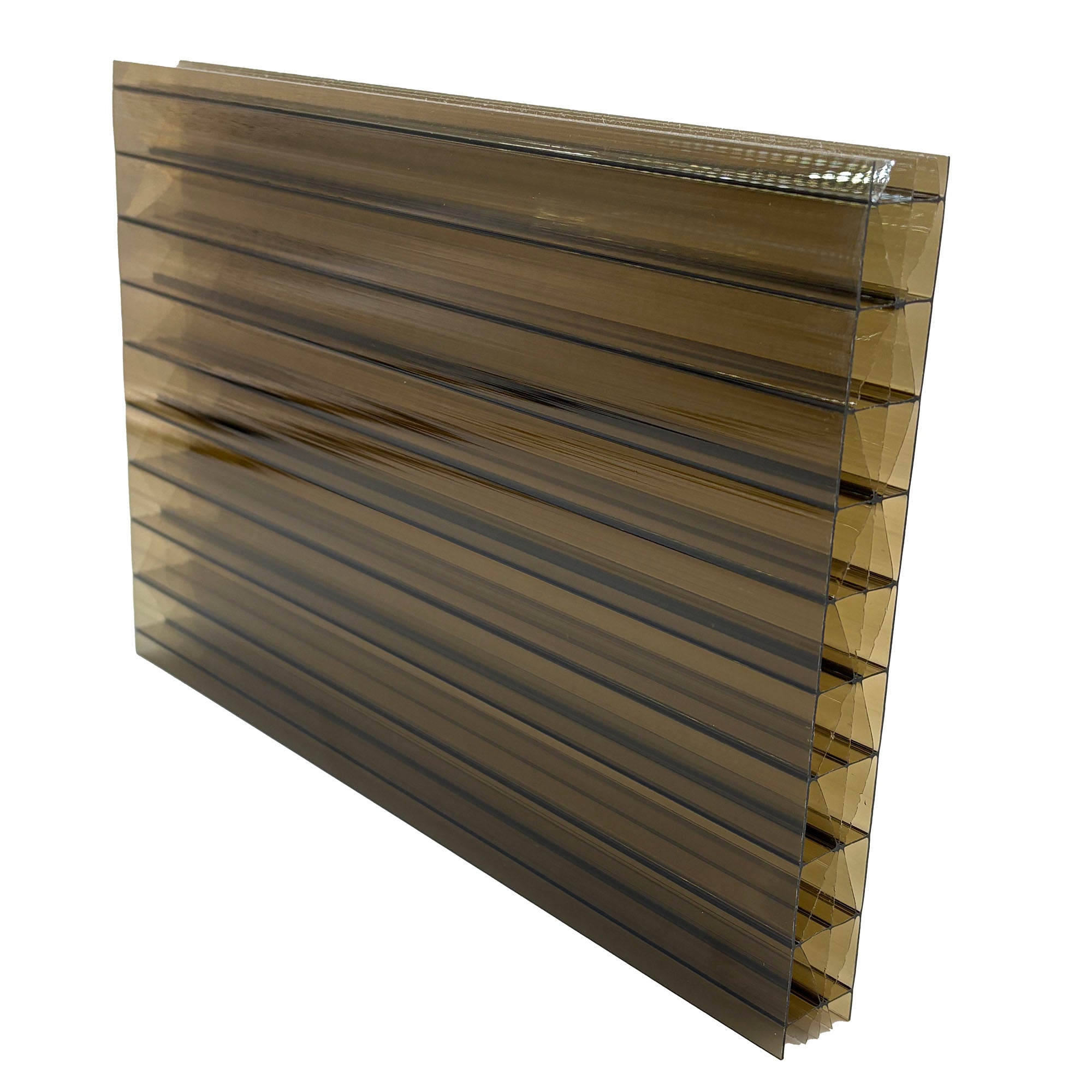 25mm Bronze Polycarbonate Roofing Sheet 10 Year Warranty UV Protection Various Ready Size