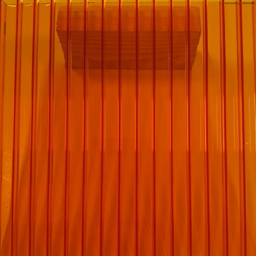 8mm Orange Polycarbonate Roofing Sheet - Cut To Your Size