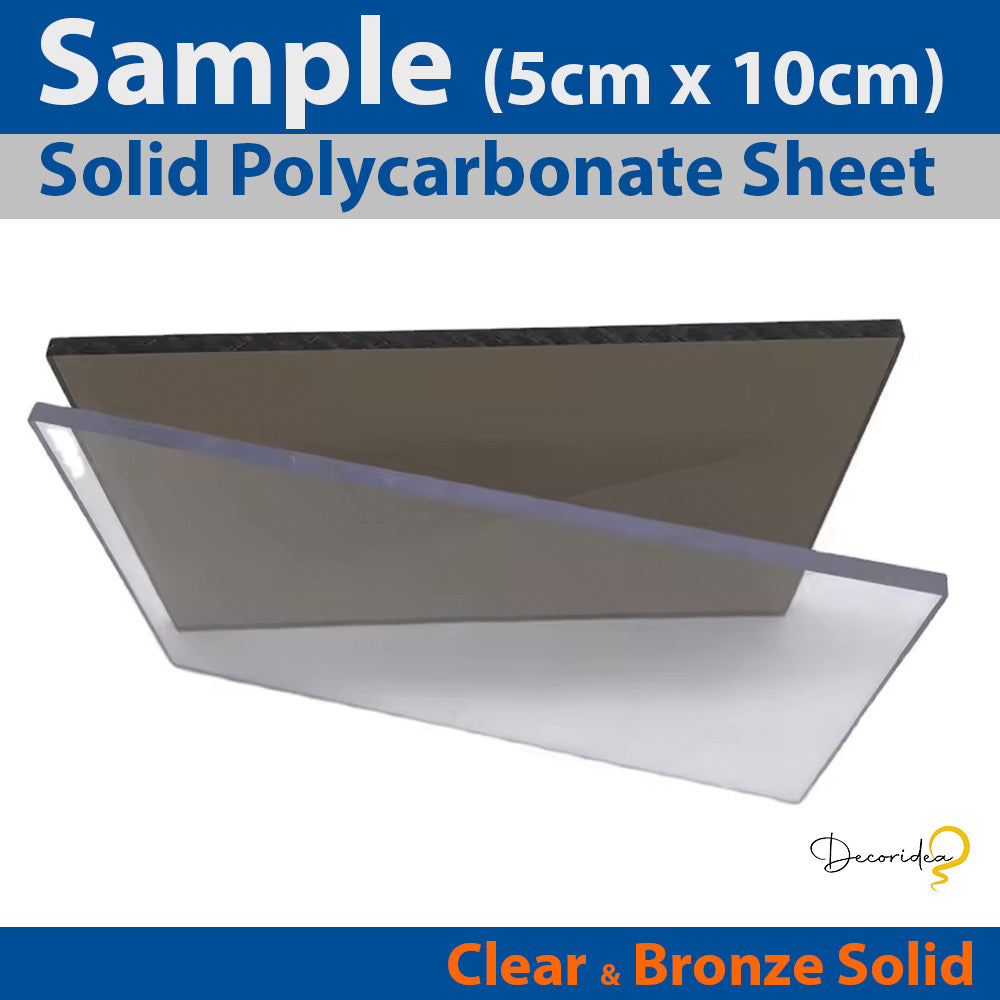 Britshield® Solid Polycarbonate Sheets Order Samples (5mm x 10mm)