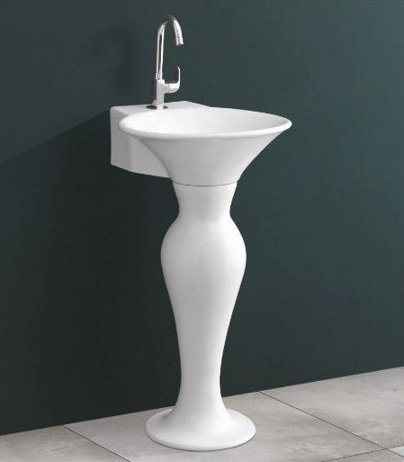 SONIC Pedestal Wash Basin for Bathroom White 460 X 535 X 870 mm