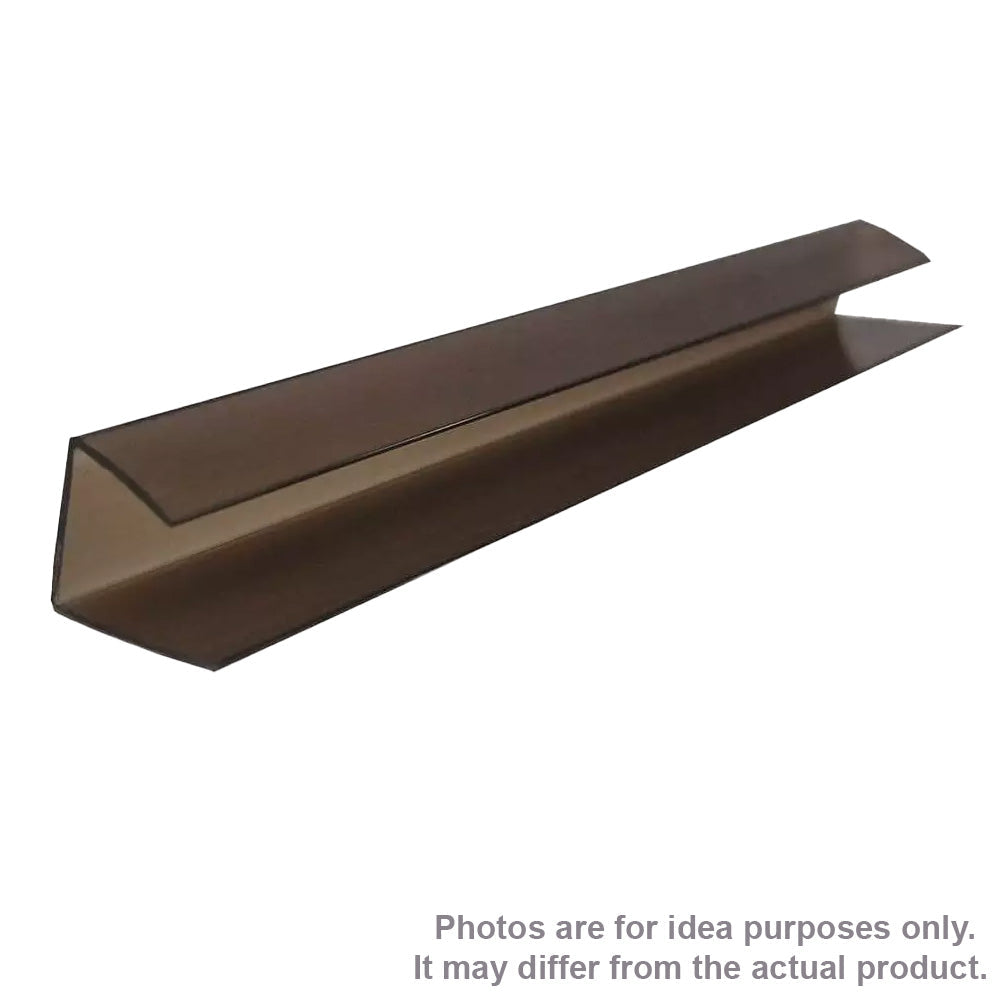 Polycarbonate Profiles Clear and Bronze Sample (H-U-SNAP-DOWN)