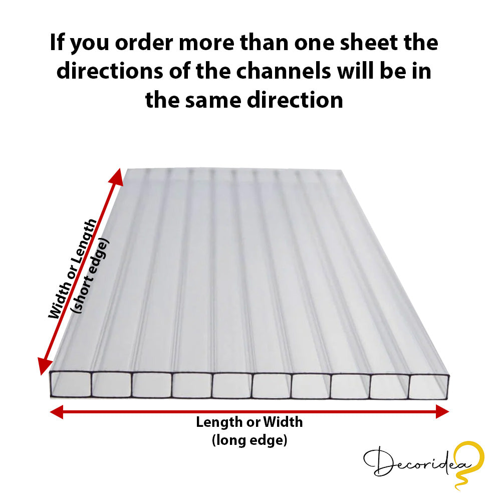 !!! OFFCUT CLEARANCE !!! 10mm Polycarbonate Greenhouse Roofing Sheets UV Protected