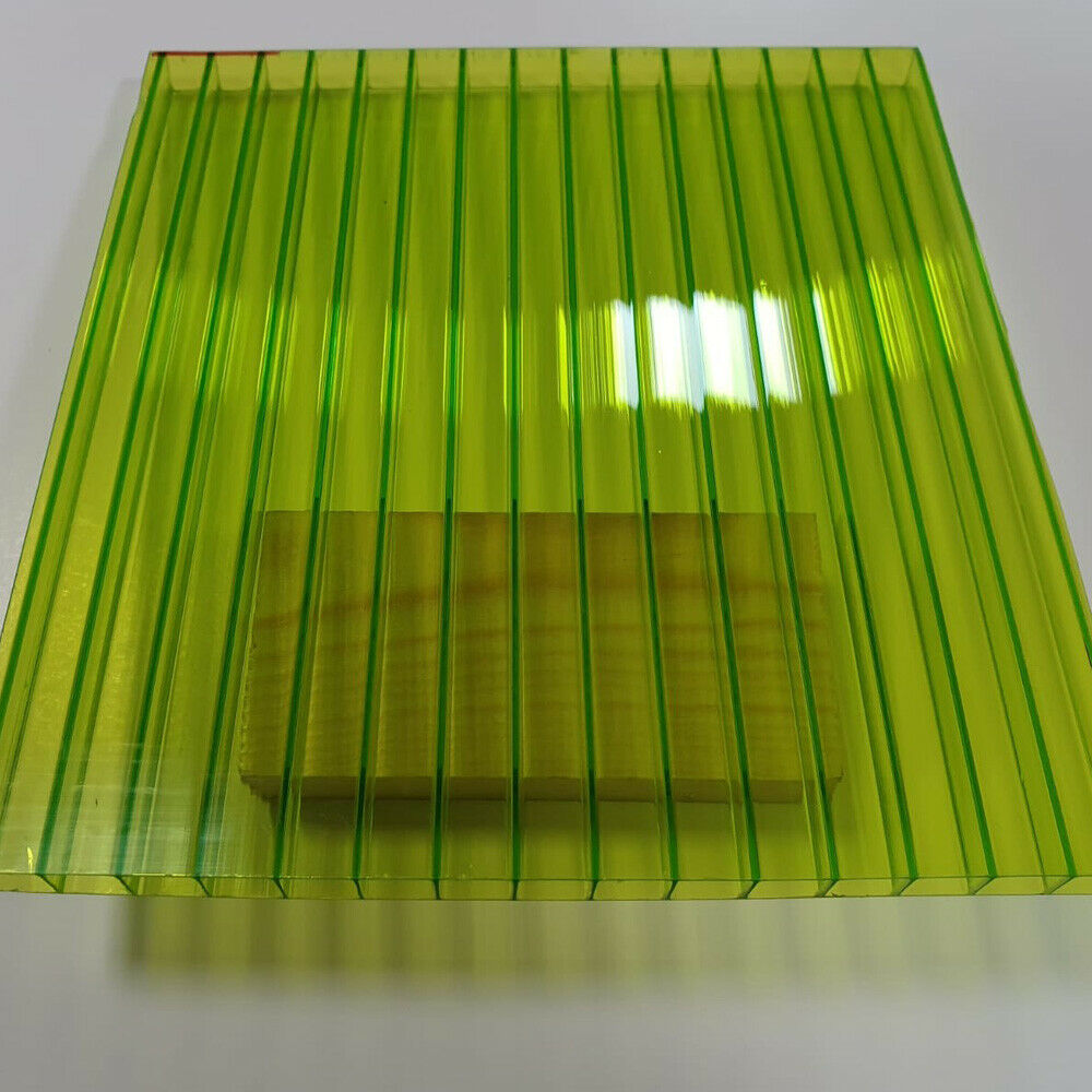 10mm Polycarbonate Roofing Sheet Lime Various Size 10 Year Warranty UV Protection