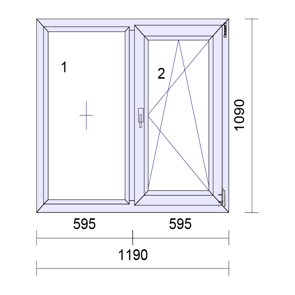 Cadru de fereastră cu geam dublu și sticlă 85 mm UK 3 Garnitură de etanșare - Dimensiuni multiple 