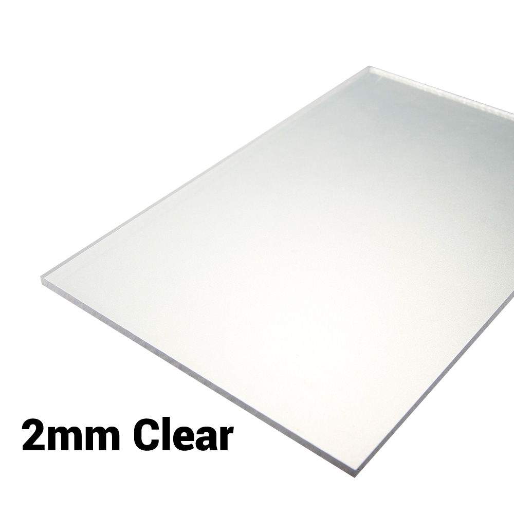 2mm Polycarbonate Solid Clear Sheet Double Sided UV Protection Cut to Size