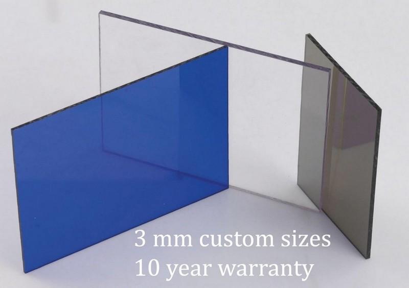 Plăci solide din policarbonat albastru cu dimensiuni personalizate de 3 mm 