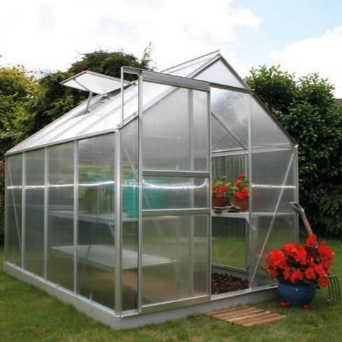 4 mm (2 ft L x 4 ft L / 61 cm L x 122 cm L - lățime x lungime) Foaie de acoperiș din policarbonat Înlocuire transparentă pentru seră 10 ani garanție Protecție UV