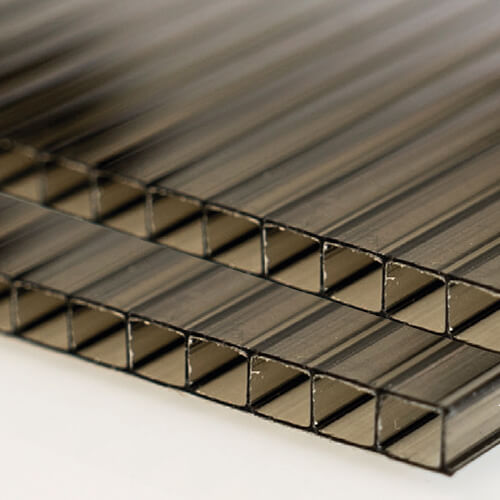 3m+ Lungime Colectie 4mm Tabla de acoperis din policarbonat Bronz Dimensiuni diverse 10 ani garantie Protectie UV