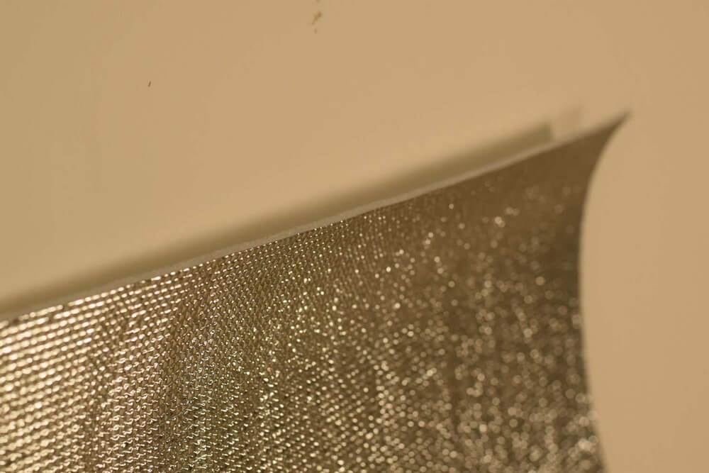 Folie de 5 mm EPE cu spumă izolatoare Grilă dublă de culoare argintie