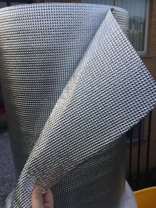 5mm Foil EPE Foam Insulation Underlay Double Sided Grid Silver Colour