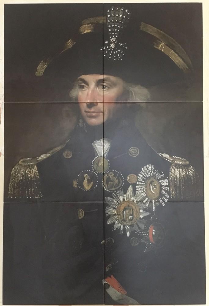 Admiral Nelson: Portrait of Admiral Lord Horatio Nelson 800x1200mm Ceramic Tiles