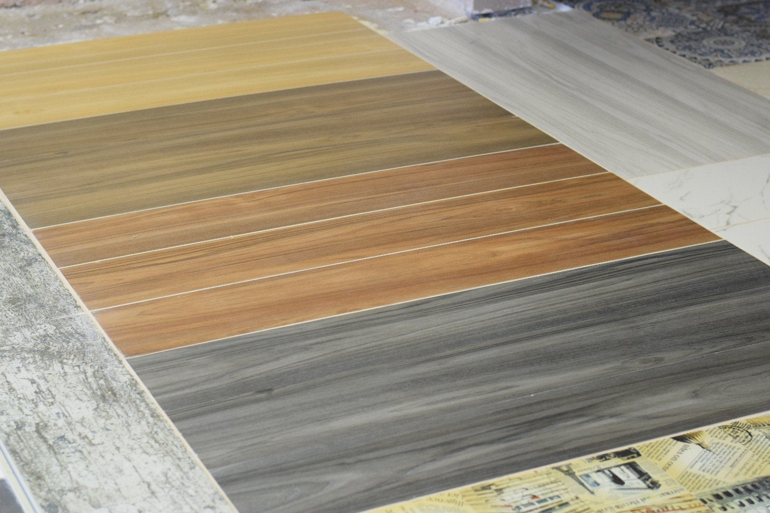 Porțelan mat rectificat cu efect de lemn natural alpin 200x1200mm gresie și faianță