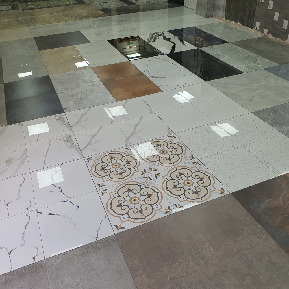 Black Panda Rectified Large Format Polished Stone Effect Porcelain 800x1600mm Floor & Wall Tiles