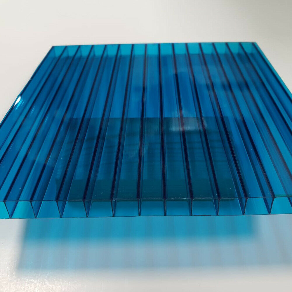 Kolekcja o długości 3m+ 10mm Pokrycie dachowe z poliwęglanu Niebieskie Różne rozmiary 10-letnia gwarancja Ochrona przed promieniowaniem UV