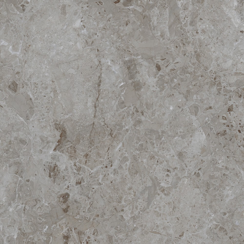 Breccia Oyster Rectified Glossy Stone Effect Porcelain 800x800mm Wall and Floor Tiles