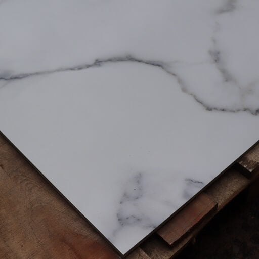 Porțelan Lustruit Rectificat Alb Carrara 600x600mm Gresie și gresie