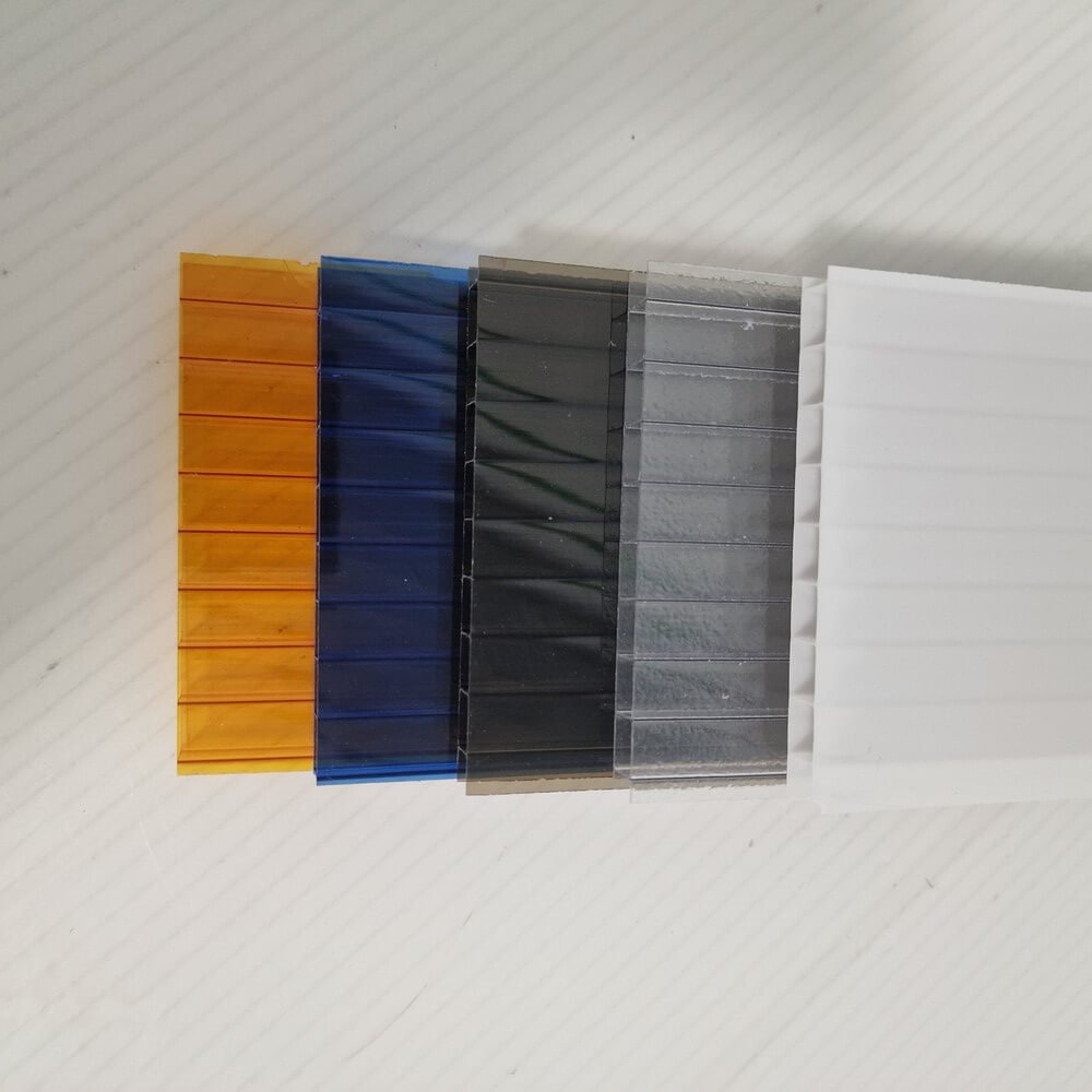 3m+ Lungime Colecție 10mm Foi de acoperiș din policarbonat Portocaliu Dimensiuni diferite 10 ani garanție Protecție UV