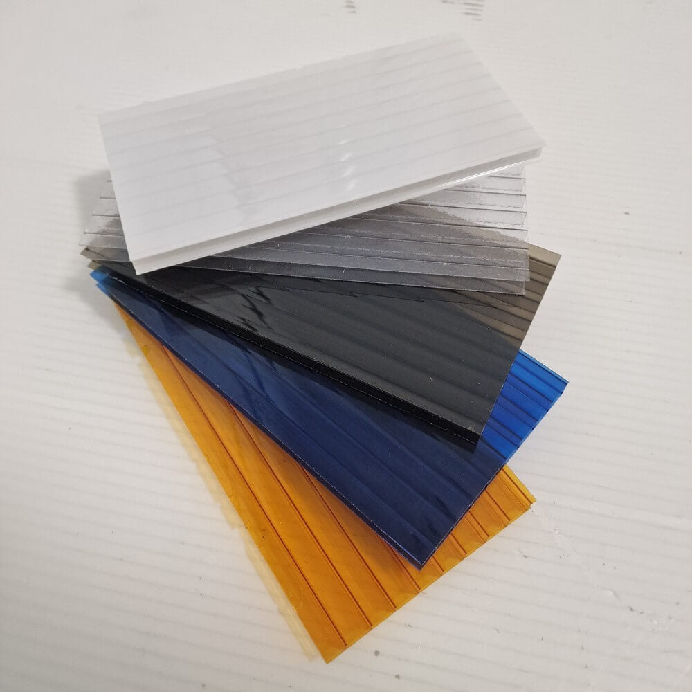 3m+ Lungime Colecție 6mm Folie de acoperiș din policarbonat Albastru Dimensiuni diferite 10 ani garanție Protecție UV