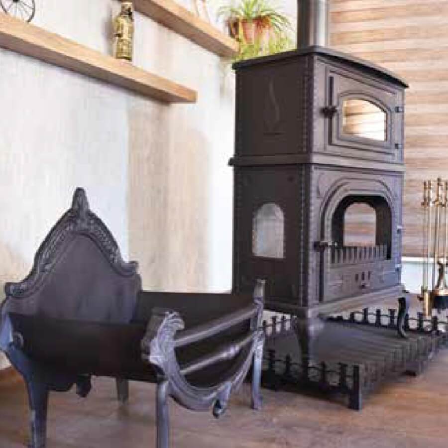 Cooking Wood Burning Stove Oven Cooker Fireplace 140kg Cast Iron Body