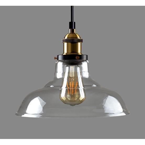 Carlita Industrial Retro Loft Glass Ceiling Lamp Shade Pendant LED Light - Decoridea