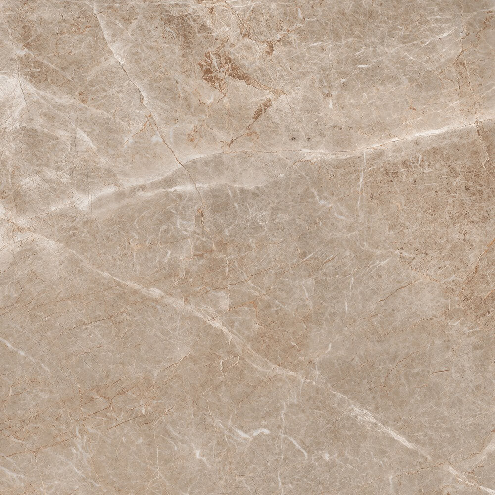 Embrace Brown Rectified Glossy Stone Effect Porcelain 800x800mm Wall and Floor Tiles
