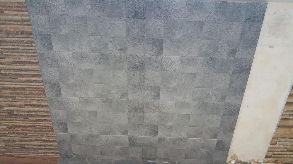Gray Split Face Slate Effect 300x600mm Rectified Matt Ceramic Decorative Wall Tile