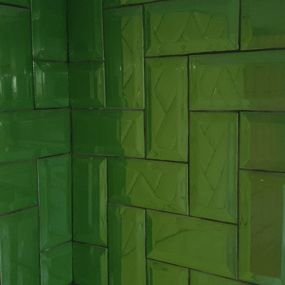 Placi de cărămidă Green Metro 100x200mm Placă de perete lustruită decorativă diamant