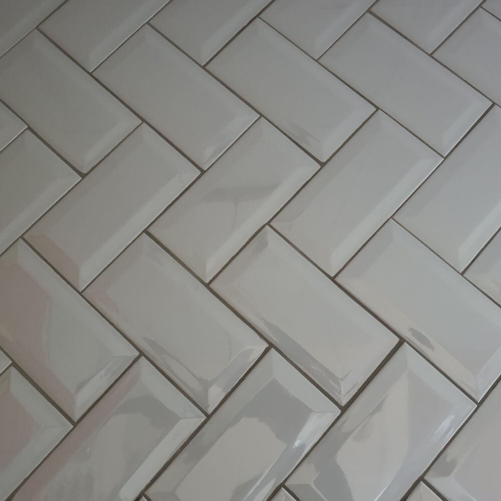 Grey Metro Brick Tiles 100x200mm Diamante Decorativ Lustruit Placi de Perete
