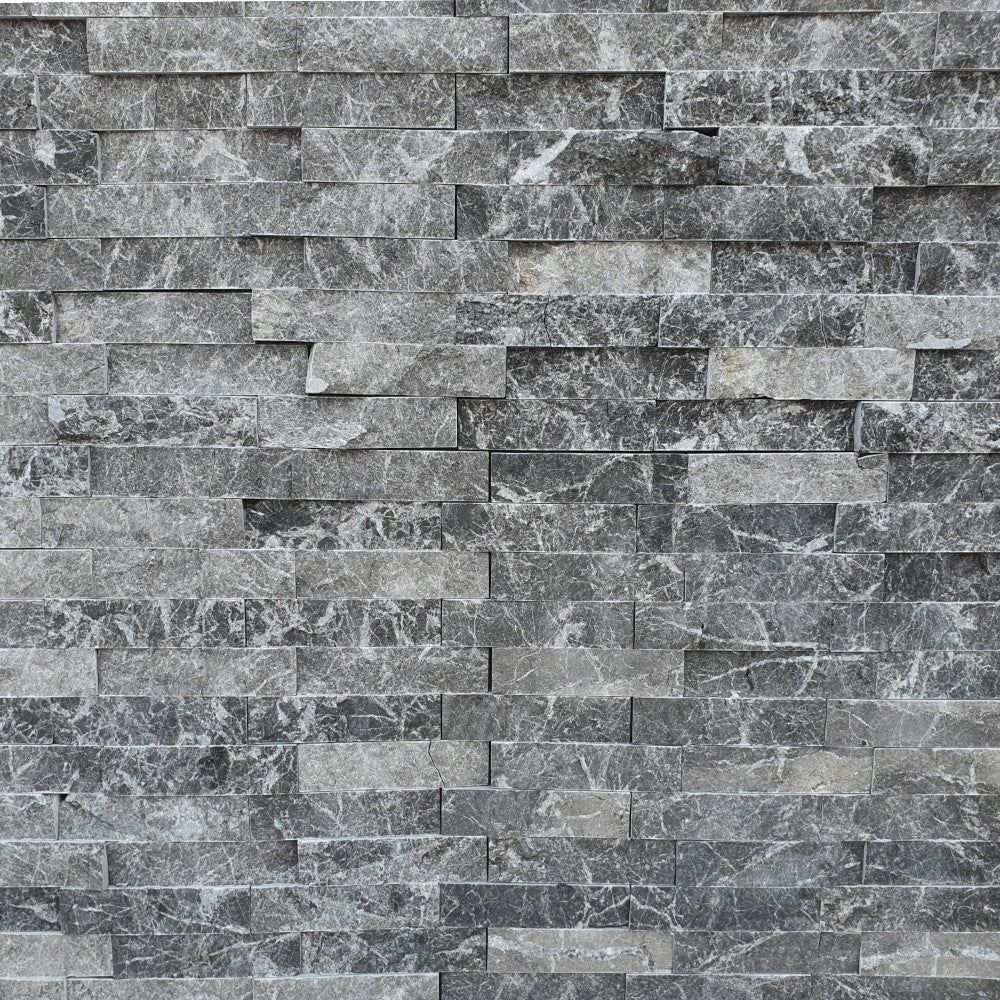 M10 Black Romeo Travertine Split Face 300x300mm Matt Decorative Wall Tile