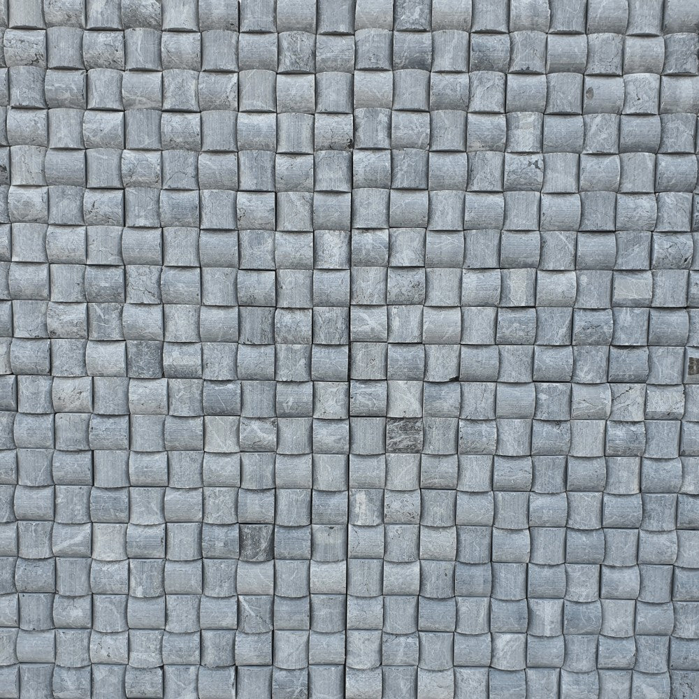 M14 Chain Black Travertine Split Face 300x300mm Matt Decorative Wall Tile