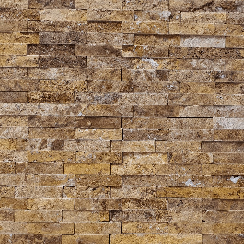 M25 Sand Romeo Travertine Split Face 300x300mm Matt Decorative Wall Tile